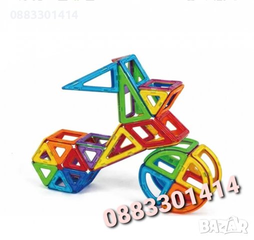 Магнитен конструктор Многоцветен , снимка 4 - Конструктори - 39550293