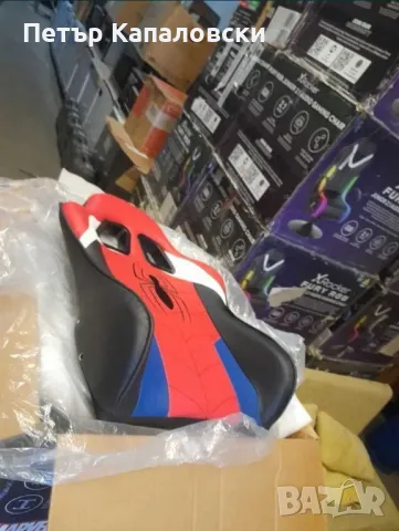 Гейм стол геймърски стол X Rocker Spider-Man  Бъдете герой с Champion Gaming Chair, снимка 7 - Столове - 48540408