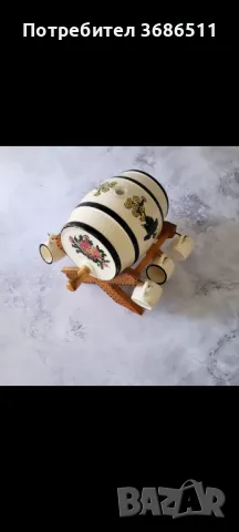 Декоративно винтидж буре с мини чашки, снимка 3 - Декорация за дома - 47369269