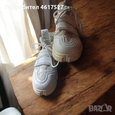 Бели високи дамски маратонки , снимка 3 - Маратонки - 52084249