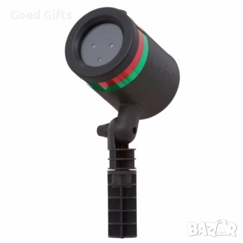 Коледен лазерен прожектор Star Shower – фасадна украса със зелени и червени лъчи, снимка 2 - Прожектори - 52099240