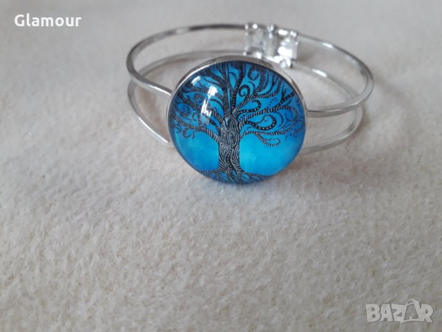 Гривна с цветен кабошон, снимка 2 - Гривни - 28147549