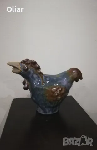 Арт фигурка на пиле от керамика. Франция., снимка 5 - Статуетки - 50419669