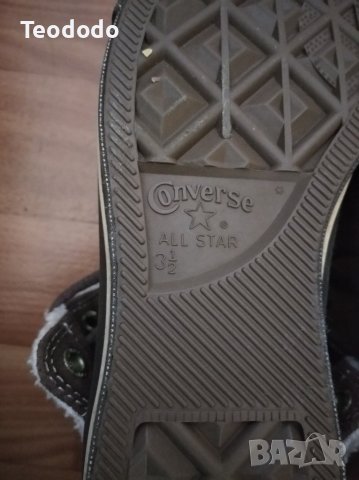 Дамски детски боти Converse all star естествен велур , снимка 7 - Дамски боти - 39914348