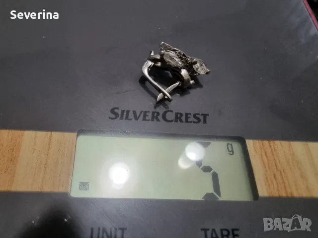 Сребърни, като нови обеци английско закопчаване , снимка 6 - Обеци - 49040862