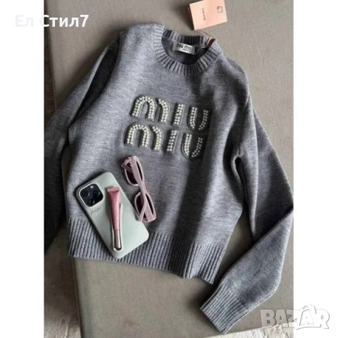 💎#Пуловер Пуловер Miu Miu Универсален размер гръдна до 120см Цена:55лв/28.12 € Еконт