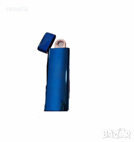 Електрическа Запалка, Плочка, Синя, USB Зареждане, снимка 1 - Запалки - 37310503