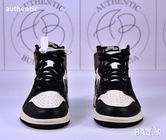 Nike Air Jordan 1 High Dark Mocha, Gold, Hyper Royal Мъжки Дамски Маратонки, снимка 3 - Спортни обувки - 34438699