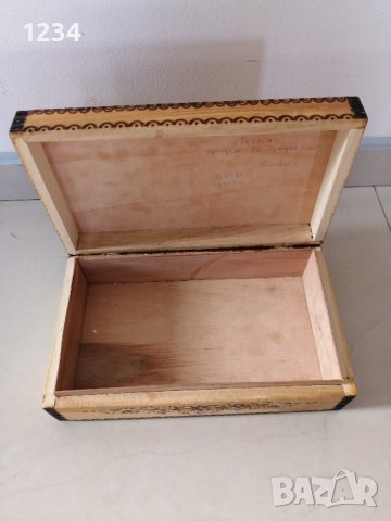 Дървена кутия 25.5 х 15.5 h 7 см. , снимка 4 - Други стоки за дома - 43533286