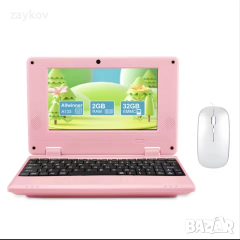 7-инчов Android 12.0 OS нетбук мини компютър A133Plus детски лаптоп
