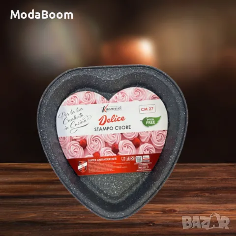 Форма за торта 27,5 x 26,8 x 4,5 см, мраморно покритие, снимка 4 - Форми - 48349403