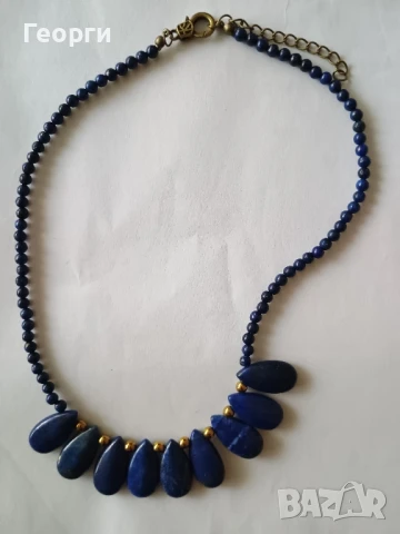 Колие с лапис лазули, снимка 3 - Бижутерийни комплекти - 51026310