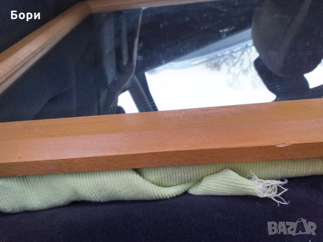 Ново огледало в дървена рамка 65/65/2см, снимка 3 - Огледала - 27628006