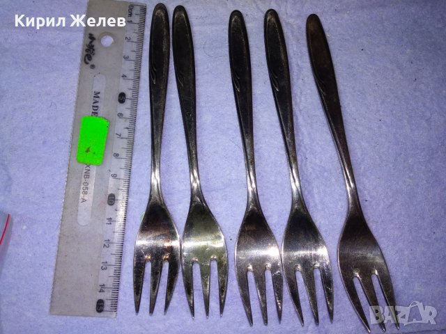 WILKENS 90 Пет СТАРИННИ АНГЛИЙСКИ МАРКОВИ ДЕБЕЛО ПОСРЕБРЕНИ 90 МИКРОНА АРИСТОКРАТИЧНИ ВИЛИЦИ 26970