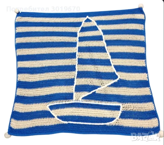 бебешко плетено одеяло, снимка 2 - Спално бельо и завивки - 47764725