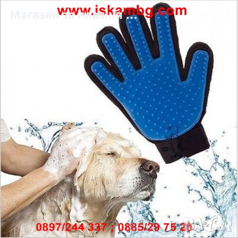 Масажираща ръкавица за обиране на косми от домашни любимци, снимка 2 - За кучета - 28815109