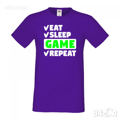 Мъжка тениска Game 6,Eat,Sleep,Game,Anime,Repeat,Ядене,Спане,Геймс,Подарък,Повторение,Празник,Игри, снимка 13 - Тениски - 36419205
