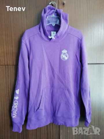 Real Madrid Adidas оригинален суичър горнище Реал Мадрид Адидас лилаво , снимка 1 - Спортни дрехи, екипи - 43317599