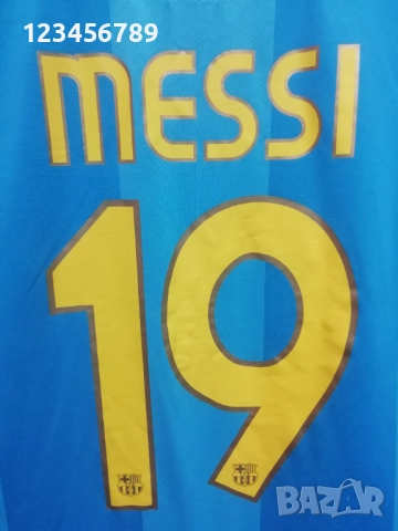 Barcelona Messi 2007/2008 юбилейна оригинална тениска фланелка Меси Барселона екип , снимка 4 - Тениски - 52154716