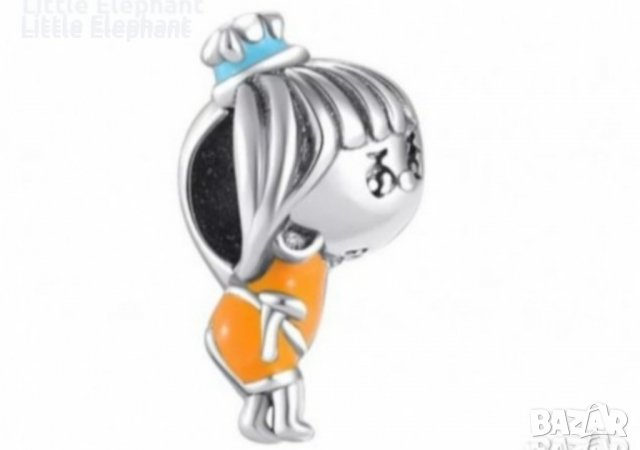 Сребърен елемент Пандора"Angry little girl"/нов