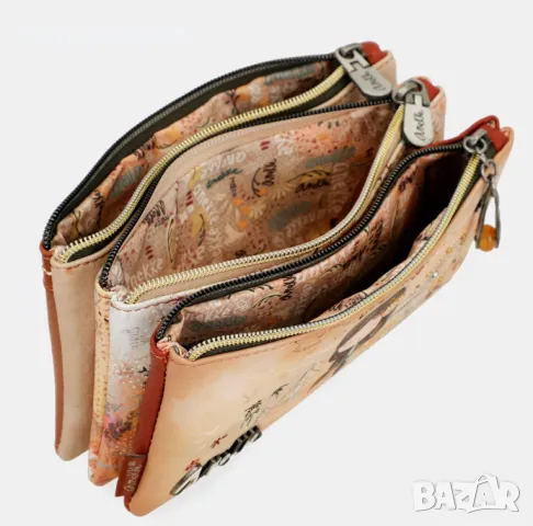 Троен Несесер Anekke, колекция Peace & Love Camel, снимка 3 - Портфейли, портмонета - 49440969