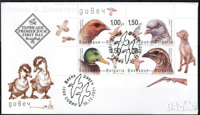 Първодневен плик Дивеч Фауна Птици 2021 от България, снимка 1 - Филателия - 40598907