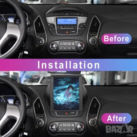 Мултимедия, Двоен дин, за Hyundai Tucson IX35, Навигация, Tesla дисплей, плеър IX 35, Android, IX35 , снимка 2 - Аксесоари и консумативи - 43612593