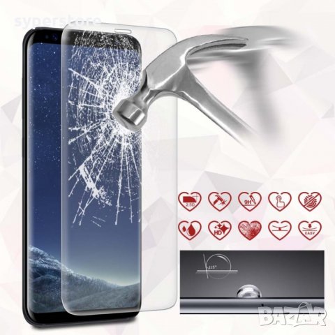 Стъклен протектор за Samsung Galaxy S8+  S8 Plus G955 FullFace прозрачен скрийн протектор, снимка 3 - Фолия, протектори - 19495759