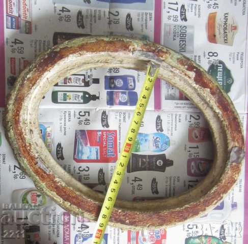 Стари рамки: стара рамка за гоблен картина 29 см елипса, снимка 4 - Гоблени - 28885672