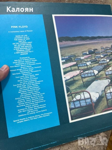 Грамофонна плоча - Pink Floyd - A momentary lapse of reason, снимка 3 - Грамофонни плочи - 51365441