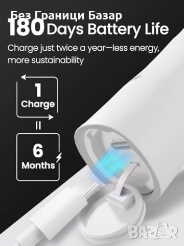 Нова Електрическа четка за зъби IPX8, 180 дни батерия, 4 глави, 5 режима, снимка 2 - Други - 52497531
