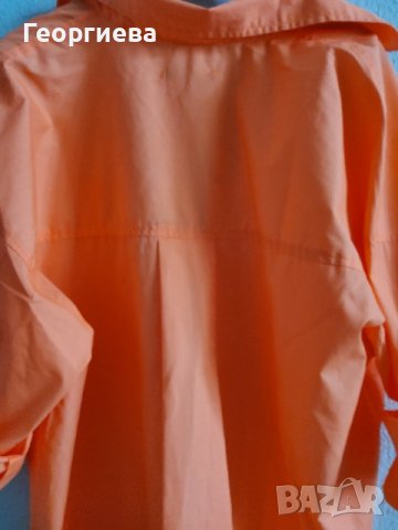 Oversize риза в неонов цвят с удължен гръб