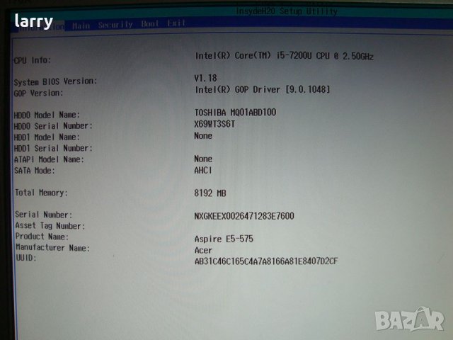 Acer Aspire E5-575 лаптоп на части, снимка 3 - Части за лаптопи - 39434051