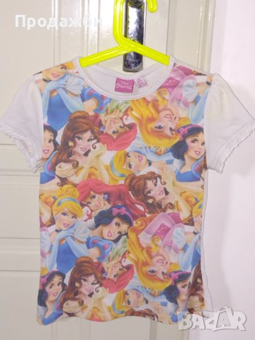 Детска фанелка / тениска с къс ръкав Disney princess, снимка 2 - Детски тениски и потници - 43283662