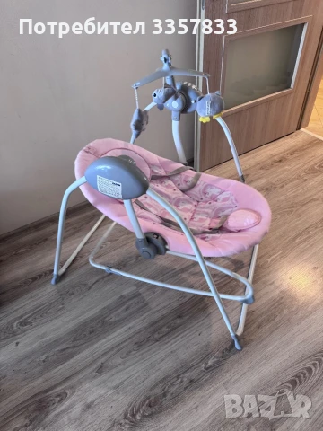 CHIPOLINO Електрическа бебешка люлка - шезлонг НУКС ПУДРА, снимка 5 - Електрически играчки - 50886866