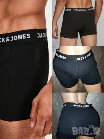 Jack&Jones- L- Черни мъжки боксерки , снимка 1 - Бельо - 43496767