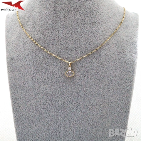 Комплект с 14К златно покритие 264182, снимка 4 - Бижутерийни комплекти - 53452211