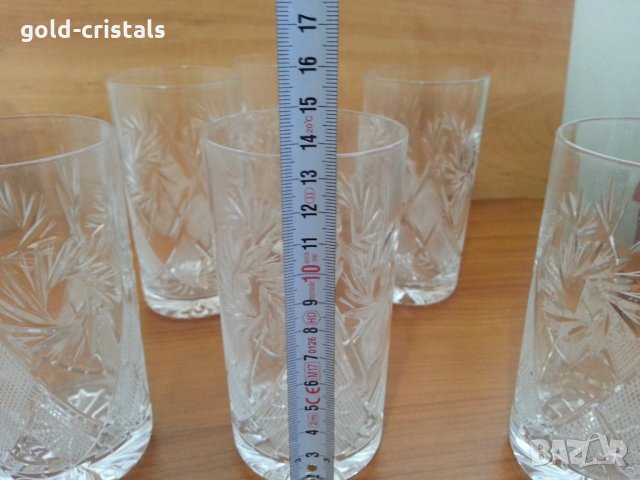 кристални чаши руски кристал, снимка 8 - Антикварни и старинни предмети - 25450012