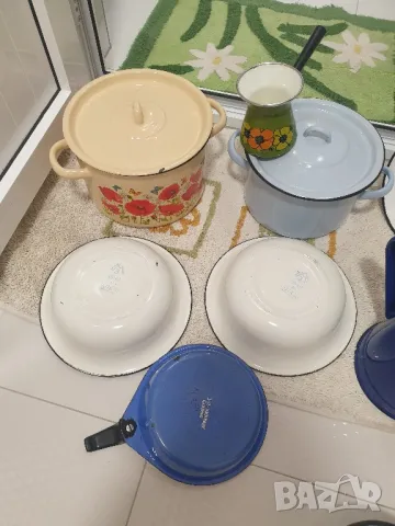 Стара емайлирана посуда/емайлирани съдове, снимка 10 - Съдове за готвене - 49441354