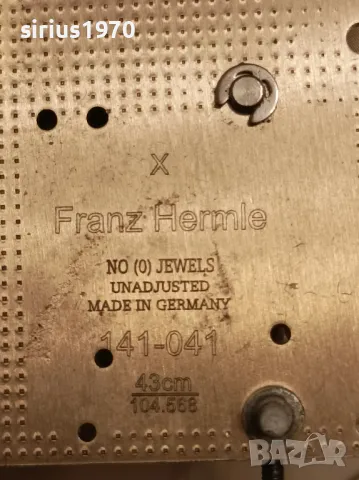 немски стенен часовник franz hermle, снимка 4 - Стенни часовници - 48420114