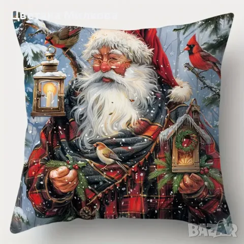 Коледен комплект от 4 калъфки за възглавници 45 на 45 см., снимка 2 - Декорация за дома - 48065359