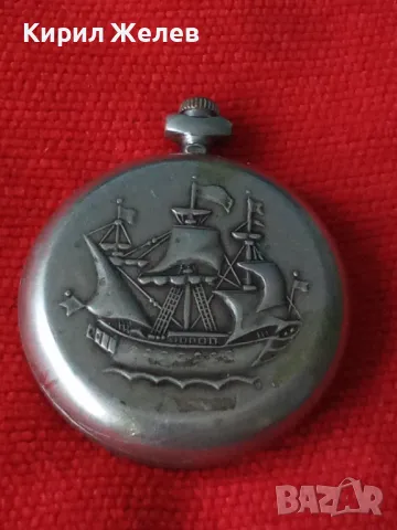 МОЛНИЯ СДЕЛАНО в СССР Стар РУСКИ КОЛЕКЦИОНЕРСКИ ДЖОБЕН ЧАСОВНИК МЪЛНИЯ КОРАБ 24332, снимка 18 - Джобни - 45095809