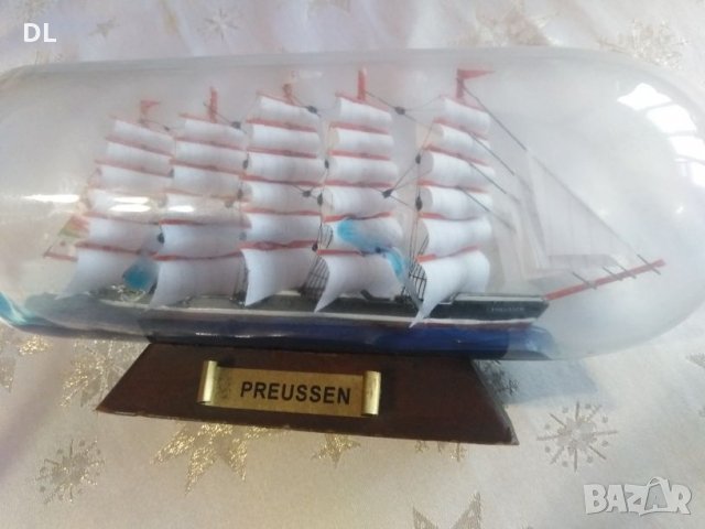 Кораб в бутилка PREUSSEN с 5 мачти, снимка 14 - Антикварни и старинни предмети - 27532334