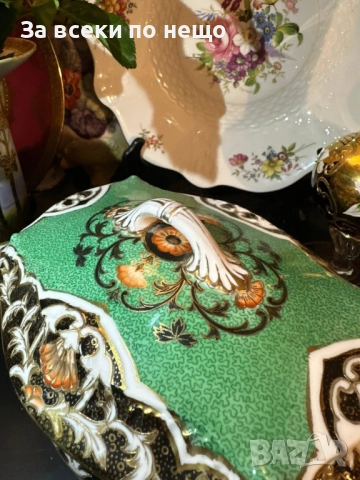 Circa 1908 “ Императорската кутия” невероятно красив и грандиозен съд на четири крака Код P1657, снимка 4 - Декорация за дома - 52932911