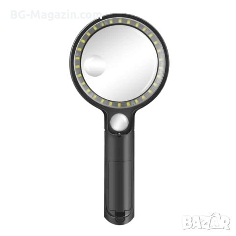 Професионална голяма увеличителна лупа LED и UV осветление мощна 5X 13X 20X стъклена четене на книги, снимка 10 - Други инструменти - 50919783