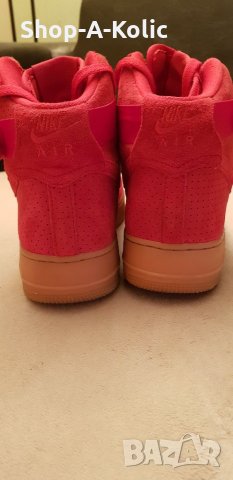 Original NIKE AIR FORCE 1 High '07 Red Suede, снимка 4 - Кецове - 35202178