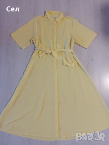 Дълга жълта рокля Monkl М, снимка 3 - Рокли - 51095757