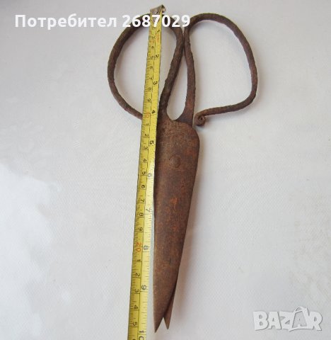 Стари ножици, ковано желязо - голяма кована ножица - 3 бр. различни, снимка 5 - Антикварни и старинни предмети - 28975048