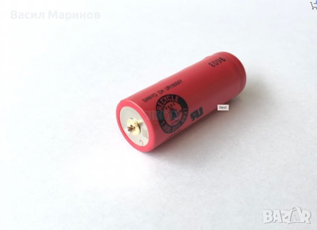Продавам Li-Ion батерии Sanyo UR18500Y 1300mAh - 2.6A - 2 pins, снимка 3 - Друга електроника - 36804013