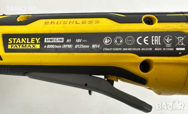 Stanley SFMCG700 - Безчетков ъглошлайф 2x18V 4.0Ah перфектен!, снимка 7 - Ъглошлайфи - 53368089